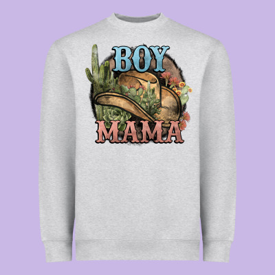 Boy Mama Western Cactus Cowboy Heavyweight Sweatshirt Designed By Howdyjamesfarm