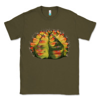 Army Green Gymnocalycium Variegated Cactus Classic Tee - LillyAllenDesigns