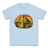 Dusty Blue Gymnocalycium Variegated Cactus Classic Tee - LillyAllenDesigns