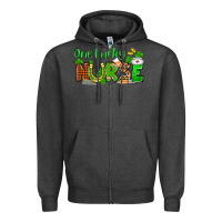 Charcoal Heather St. Patrick's One lucky Nurse Zipper Hoodie - OliviaCreatesArt