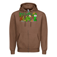 Chestnut St. Patrick's One lucky Nurse Zipper Hoodie - OliviaCreatesArt