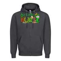 Smoke St. Patrick's One lucky Nurse Zipper Hoodie - OliviaCreatesArt