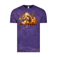 Cloud Purple Fall Vibes Squirrel Vintage Tee - LillyAllenDesigns