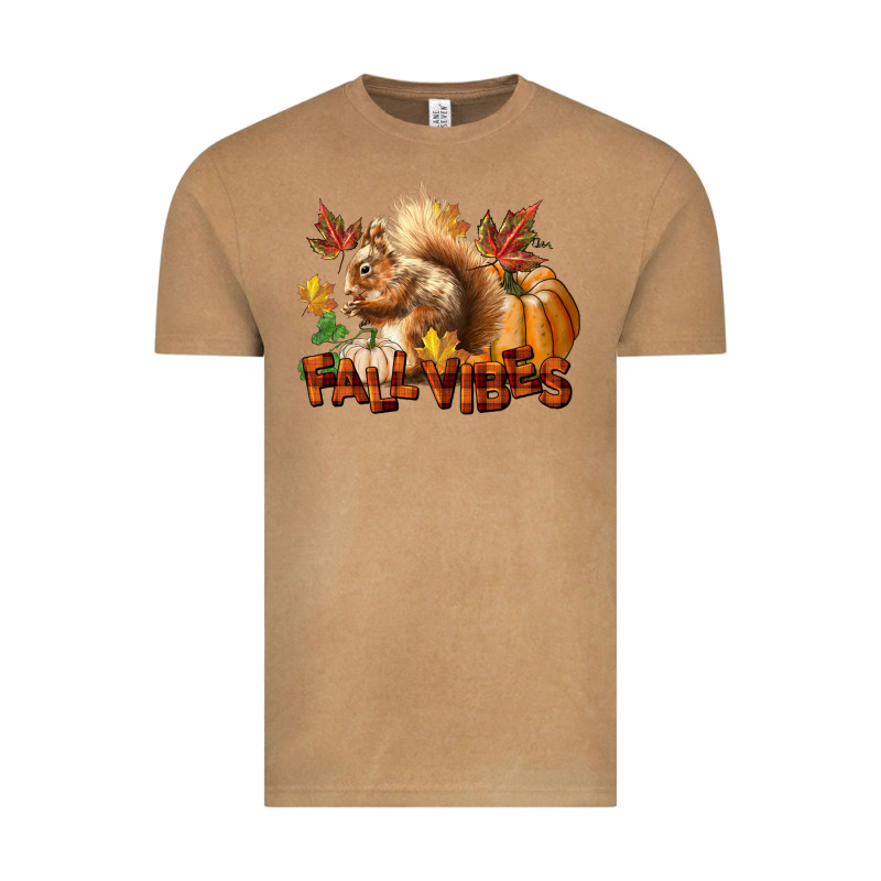 Fall Vibes Squirrel Vintage Tee by LillyAllenDesigns | Teevron