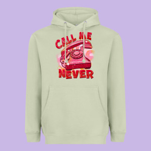 Call Me Never Heavyweight Hoodie Designed By Fadigitalartstudio