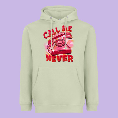 Call Me Never Heavyweight Hoodie Designed By Fadigitalartstudio