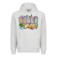 Dove Grey Happy Easter Premium Hoodie - OliviaCreatesArt
