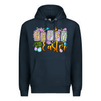 Navy Happy Easter Premium Hoodie - OliviaCreatesArt