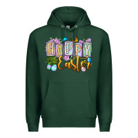 Sports Green Happy Easter Premium Hoodie - OliviaCreatesArt