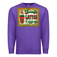 Purple flannels lattes leggings tumbler Premium Sweatshirt - BundleAndBundleShop