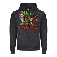 Vintage Black maine coon cat merry christmas Vintage Hoodie - LillyAllenDesigns