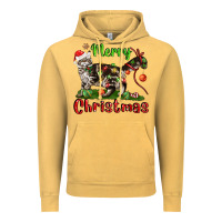 Vintage Mustard maine coon cat merry christmas Vintage Hoodie - LillyAllenDesigns
