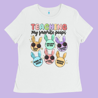 Teahing My Favorite Peeps Malia Ladies Tee Designed By Maliassmallbusiness