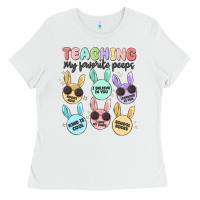 White teahing my favorite peeps malia Ladies Tee - MaliasSmallBusiness