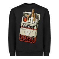 Black Cowboy killers cigarette package Heavyweight Sweatshirt - HowdyJamesFarm