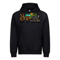 Forest Green peace love sloth bear Urban Hoodie - LillyAllenDesigns