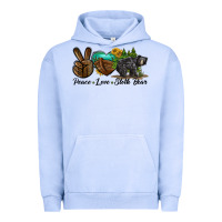 Pigment Grape Ice peace love sloth bear Urban Hoodie - LillyAllenDesigns