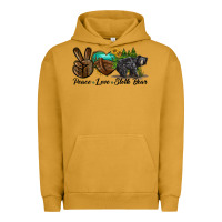 Pigment Peanut Butter peace love sloth bear Urban Hoodie - LillyAllenDesigns