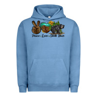 Peace Love Sloth Bear Urban Hoodie | Teevron