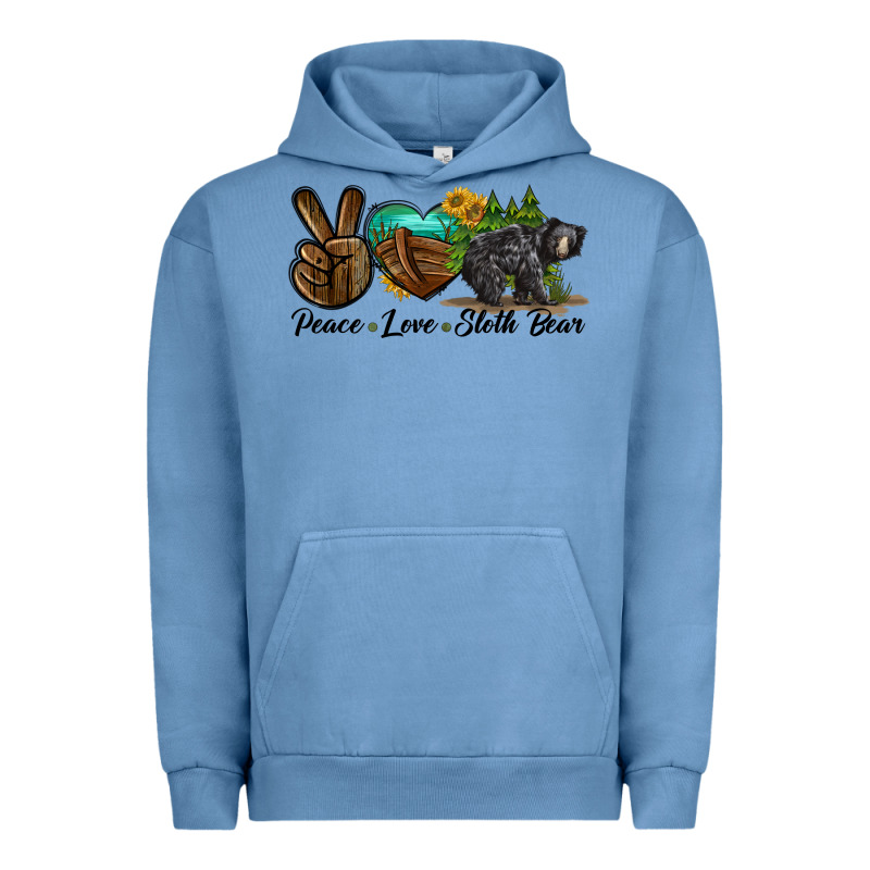 Peace Love Sloth Bear Urban Hoodie by LillyAllenDesigns | Teevron