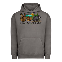 Pigment Tornado peace love sloth bear Urban Hoodie - LillyAllenDesigns