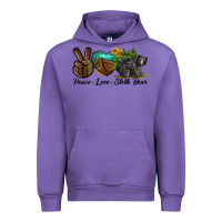 Tulip peace love sloth bear Urban Hoodie - LillyAllenDesigns