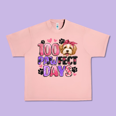 100 Pawfect Days Urban Heavy Tee Designed By Artiststas