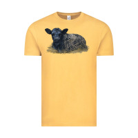 Vintage Mustard Black Angus Calf Illustrations Vintage Tee - LillyAllenDesigns
