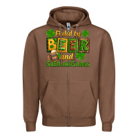 Chestnut St. Patrick's Fueled by beer and shenanigangs Zipper Hoodie - OliviaCreatesArt
