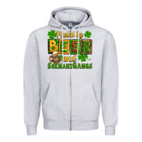 St. Patrick's Fueled By Beer And Shenanigangs Zipper Hoodie | Teevron