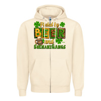 Sandshell St. Patrick's Fueled by beer and shenanigangs Zipper Hoodie - OliviaCreatesArt