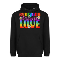 Black Everyone Deserves Love Pride Lgbtq Heavyweight Hoodie - BundleAndBundleShop