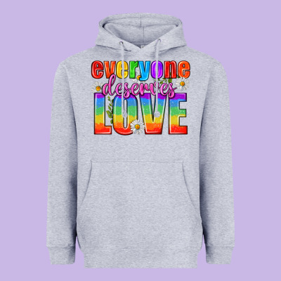 Everyone Deserves Love Pride Lgbtq Heavyweight Hoodie Designed By Bundleandbundleshop