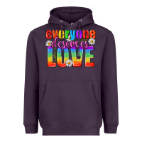 Plum Everyone Deserves Love Pride Lgbtq Heavyweight Hoodie - BundleAndBundleShop
