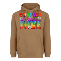 Toasted Coconut Everyone Deserves Love Pride Lgbtq Heavyweight Hoodie - BundleAndBundleShop