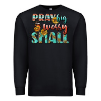 Black pray big worry small Premium Sweatshirt - BundleAndBundleShop
