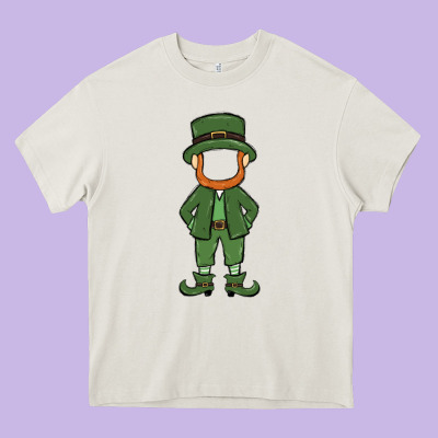 Leprechaun Boy Faceless Heavy Core Tee Designed By Maliassmallbusiness