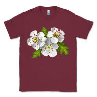 Burgundy Hawthorn Flower Classic Tee - LillyAllenDesigns