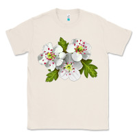 Natural Hawthorn Flower Classic Tee - LillyAllenDesigns