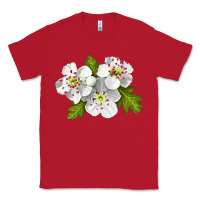 Red Hawthorn Flower Classic Tee - LillyAllenDesigns