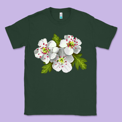 Hawthorn Flower Classic Tee Designed By Lillyallendesigns