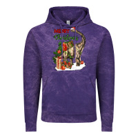 Cloud Purple merry christmas brachiosaurus Vintage Hoodie - LillyAllenDesigns