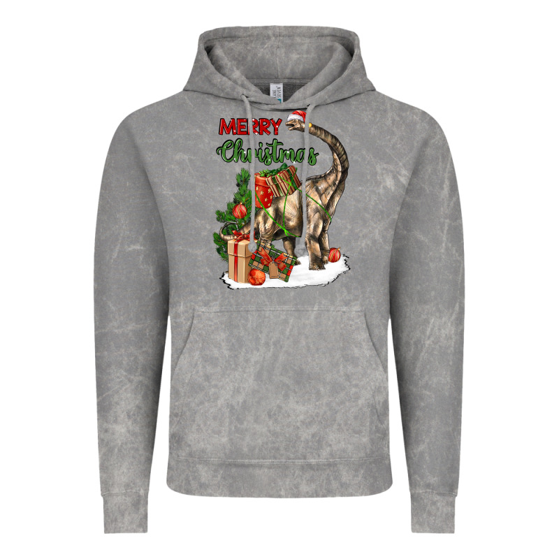 Merry Christmas Brachiosaurus Vintage Hoodie by LillyAllenDesigns | Teevron