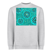Heather Grey glitter turquoise Heavyweight Sweatshirt - TumblerDesignByShophia