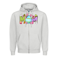 Dove Grey Easter mom Zipper Hoodie - OliviaCreatesArt