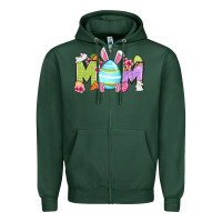 Sports Green Easter mom Zipper Hoodie - OliviaCreatesArt
