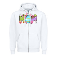 White Easter mom Zipper Hoodie - OliviaCreatesArt