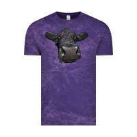 Cloud Purple Black Angus Heifer Vintage Tee - LillyAllenDesigns
