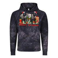Cloud Black merry christmas baby sheeps Vintage Hoodie - LillyAllenDesigns