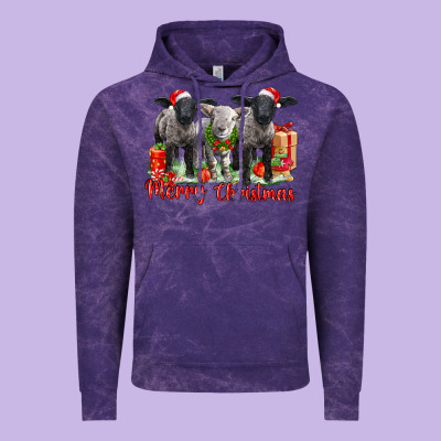 Merry Christmas Baby Sheeps Vintage Hoodie Designed By Lillyallendesigns
